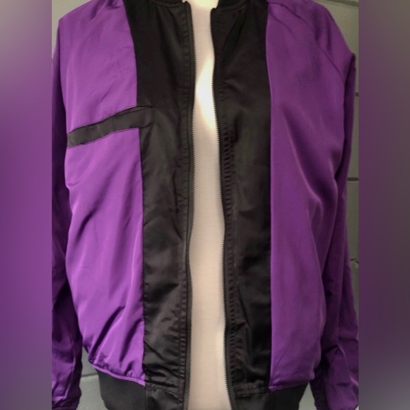 JEFFREE STAR BLOOD LUST Satin zip up bomber jacket. includes JS pink hanger NEW - Picture 12 of 16